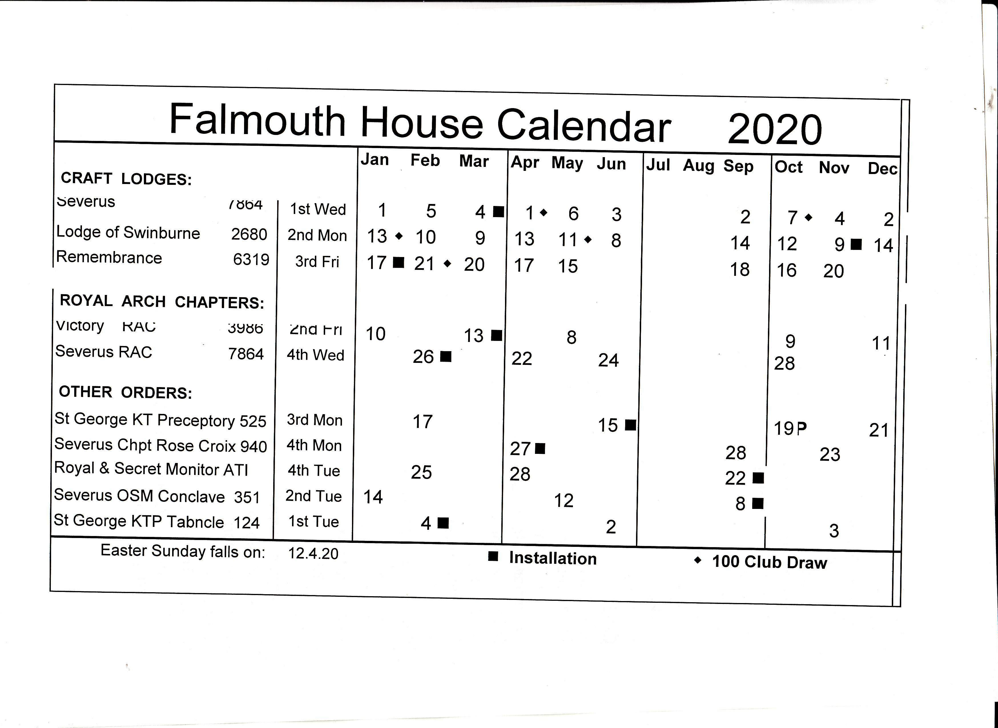 2018 Calendar
